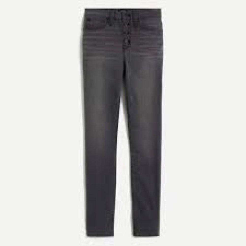 J.Crew 10" highest-rise skinny jean with button fly in asphalt wash